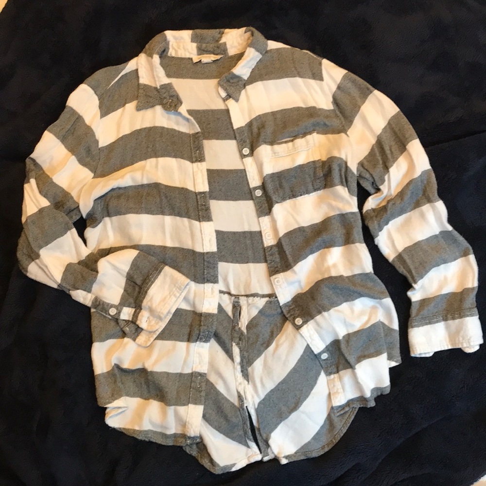 Chunky Stripe Button Up